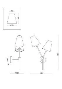 Настенный светильник (бра) Freya FR5370WL-02B