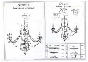 Потолочный светильник CHIARO Каролина хром 367015318