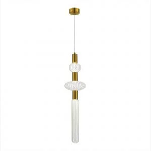 Светильник подвесной ST-Luce Латунь/Золотой, Прозрачный LED 3*3W 3000K TACCHE SL6117.203.03