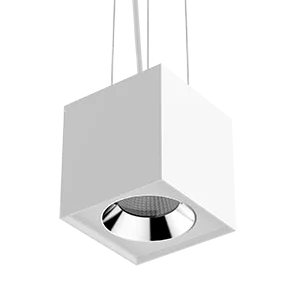Светильник LED "ВАРТОН" DL-02 Cube подвесной 150*160 36W 3000K 35° RAL9010 белый матовый