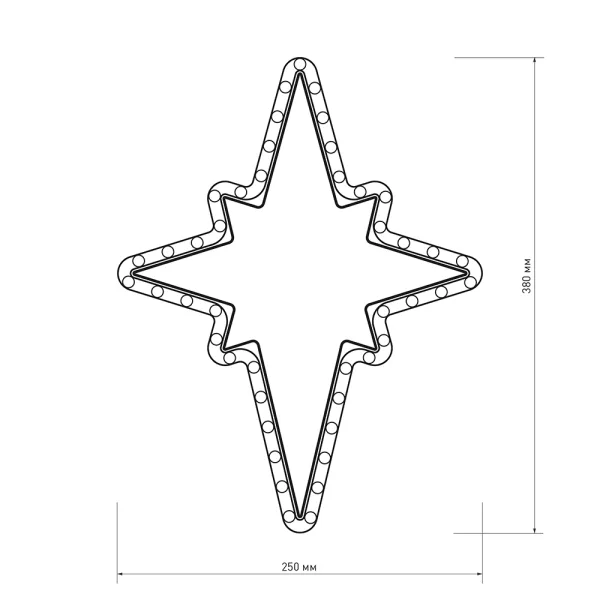 Фигура ARD-STAR-M3-380x250-36LED Warm (230V, 2.5W)