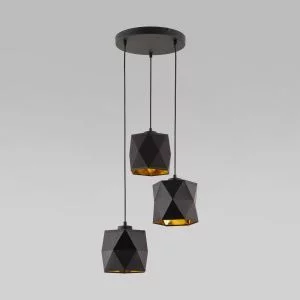 Подвесной светильник с тканевыми абажурами TK Lighting Siro Black Gold 1045