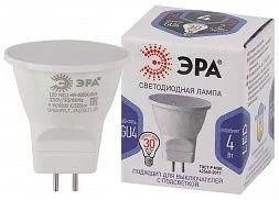 Лампочка светодиодная ЭРА STD LED MR11-4W-860-GU4 GU4 4Вт софит холодный дневной свет