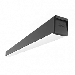 Светодиодный светильник "ВАРТОН" Q-80 подвесной/накладной 30Вт 1473х80х80мм 4000К IP40 с рассеивателем опал RAL9005 черный муар