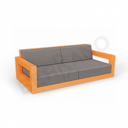 Диван Quarter lounge с подушками Orange / Graphite