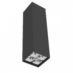 Светодиодный светильник VARTON DL-Box Reflect Multi 2x2 накладной 10 Вт 3000 К 80х80х300 мм RAL9005 черный муар 55°