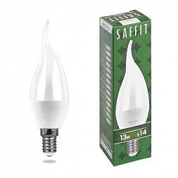 Лампа светодиодная SAFFIT SBC3713 Свеча на ветру E14 13W 230V 4000K