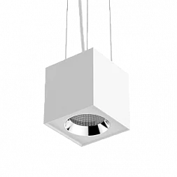 Светильник LED "ВАРТОН" DL-02 Cube подвесной 150*160 36W 4000K 35° RAL9010 белый матовый