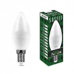 Лампа светодиодная SAFFIT SBC3707 Свеча E14 7W 230V 4000K