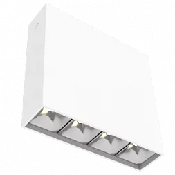 Светодиодный светильник VARTON DL-Box Reflect Multi 1x4 накладной 10 Вт 4000 K 150х40х150 мм RAL9003 белый муар 24°