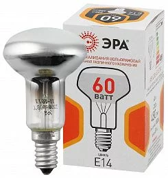 Лампочка ЭРА R50 60Вт Е14 / E14 230В рефлектор (КНР)