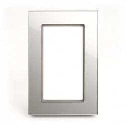 Рамка 2-местная (без перемычки), стекло, STEKKER, GFR00-7012-03, серия Катрин, серебро