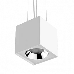 Светильник LED "ВАРТОН" DL-02 Cube подвесной 150*160 36W 3000K 35° RAL9010 белый матовый