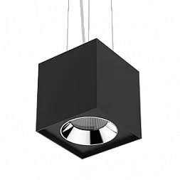 Светильник LED "ВАРТОН" DL-02 Cube подвесной 150*160 36W 4000K 35° RAL9010 черный муар