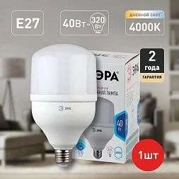 Лампа светодиодная ЭРА STD LED POWER T120-40W-4000-E27 E27 / Е27 40 Вт колокол нейтральный белый свет