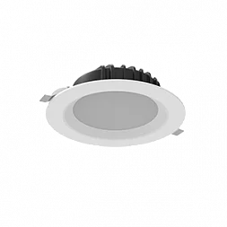 Cветильник светодиодный "ВАРТОН" Downlight круглый встраиваемый 190*70 мм 16W Tunable White (2700-6500K) IP54/20 RAL9010 белый матовый диммируемый по протоколу DALI