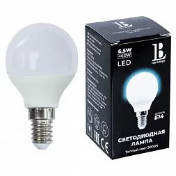 Светодиодная лампа L&B E14-6,5W-3000К-G45_lb