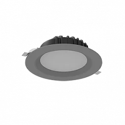 Светильник светодиодный "ВАРТОН" Downlight круглый встраиваемый 190*70 мм 25W Tunable White (2700-6500K) IP54/20 RAL7045 серый муар диммируемый по протоколу DALI
