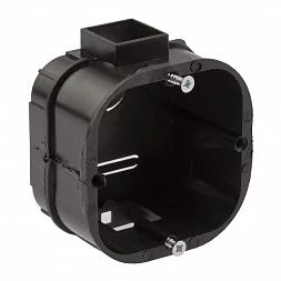 Коробка установочная ЭРА KUTS-60-60-43-s-black усиленная для твердых стен саморезы стыковочные узлы черная IP20
