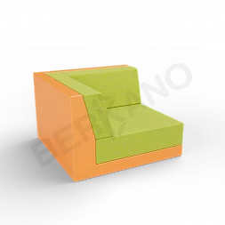 Угловой модуль Quarter modular с подушками Orange / Green