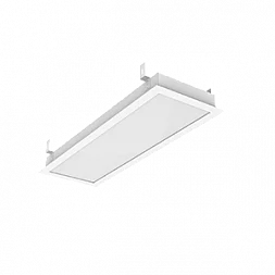 Светодиодный светильник "ВАРТОН" GR170/F 2.0 16 Вт 3000К с рассеивателем опал 610*202*50мм с планками для подвеса IP40 c РАМКОЙ монтажный размер 588х180мм аварийный автономный постоянного действия