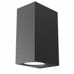 Светильник Gauss Cube настенный архитектурный 2*GU10, 160*68*92мм, 220-240V/50-60Hz, 2*35W IP54 (1/15)
