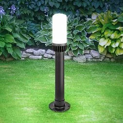 Садово-парковый светильник ЭРА НТУ 01-60-011 Поллар напольный черный IP54 Е27 max60Вт h640мм