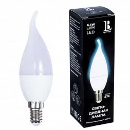 Светодиодная лампа L&B E14-6,5W-4000К-C37-flame_lb
