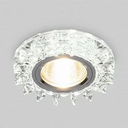 Точечный светодиодный светильник с хрусталем 6037 MR16  SL зеркальный/серебро Elektrostandard a031519