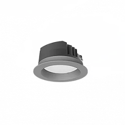 Светильник светодиодный "ВАРТОН" DL-PRO круглый встраиваемый 144*71мм 20W 6500K IP65 диаметр монтажного отверстия 125-135мм серый RAL7045 муар