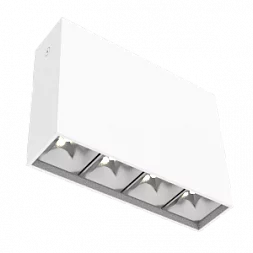 Светодиодный светильник VARTON DL-Box Reflect Multi 1x4 накладной 10 Вт 3000 К 150х40х115 мм RAL9003 белый муар кососвет DALI