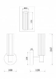 Настенный светильник (бра) Freya FR5167WL-01BS